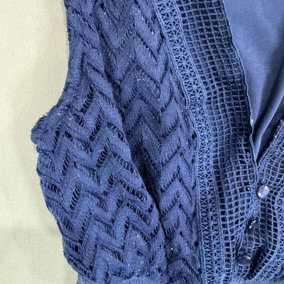 J Gee Dress Womens S Blue Sleeveless Tiered Smocked Waist Flowy Prairie Milkmaid - Picture 4 of 13